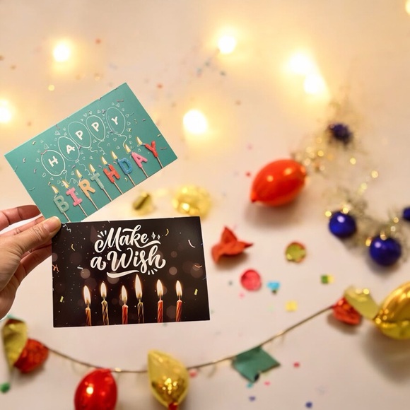 2 Pcs Birthday Greeting Cards with Envelopes Heartfelt Blessing Message ๐๐๐๐ - Picture 3 of 3